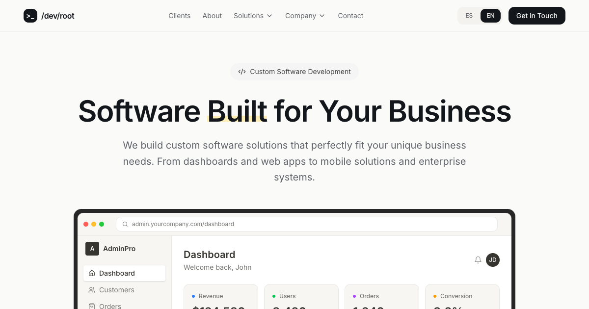 Custom Software Development | Enterprise Software Solutions | Dev Root ...